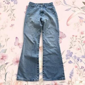 Anchor Blue Vintage Jeans Mid Rise Flare USA Made 90s Women's Size 3